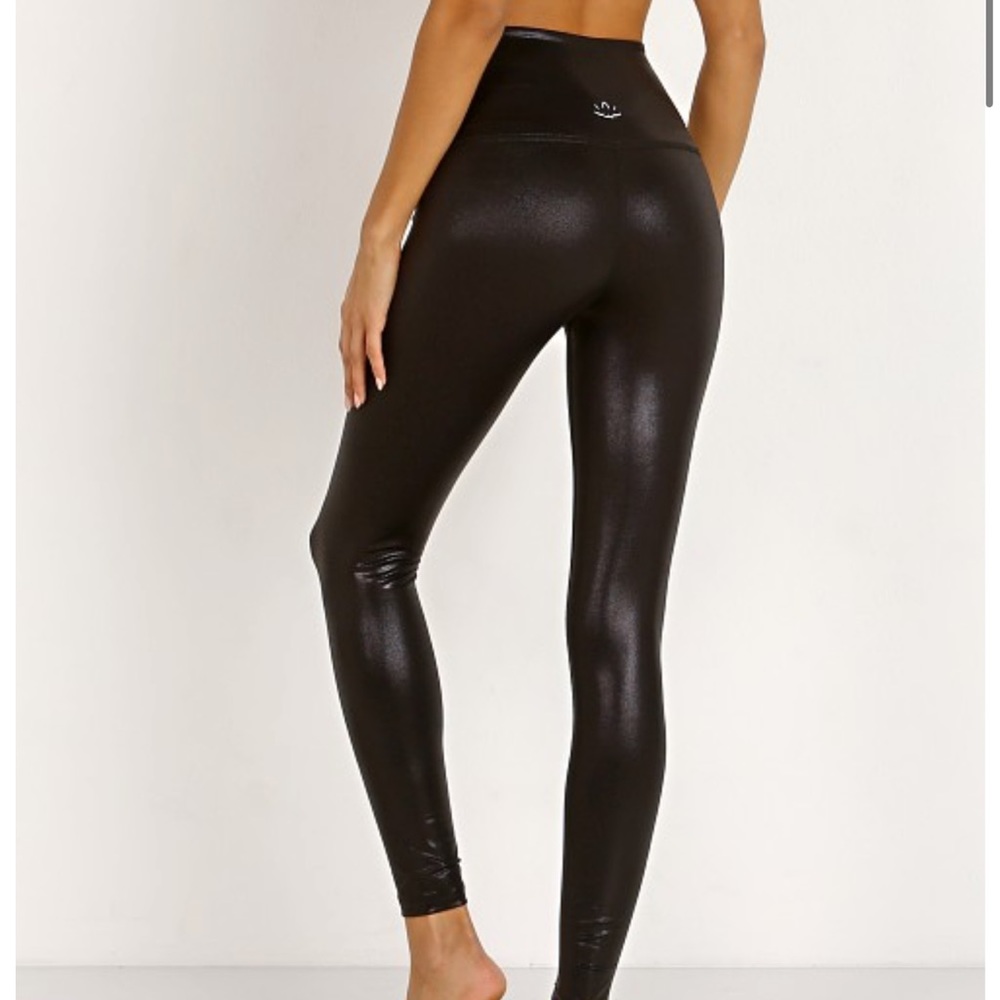 NWT Beyond Yoga Leather-Look Leggings